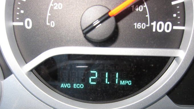 an image showing car mileage 