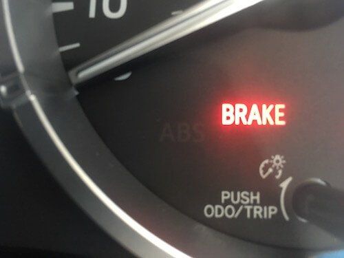 an image showing brake warning light