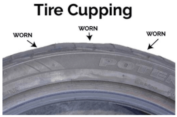 an image of tire cupping